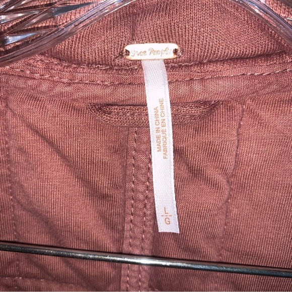 Free People Dolman Quilted Jacket Cherry Cola L - Picture 12 of 16